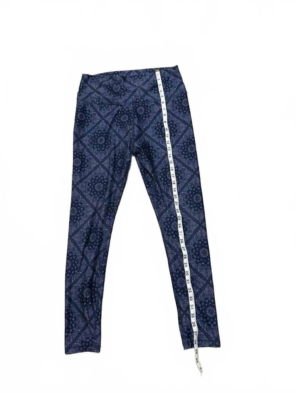 Navy Blue Patterned Leggings